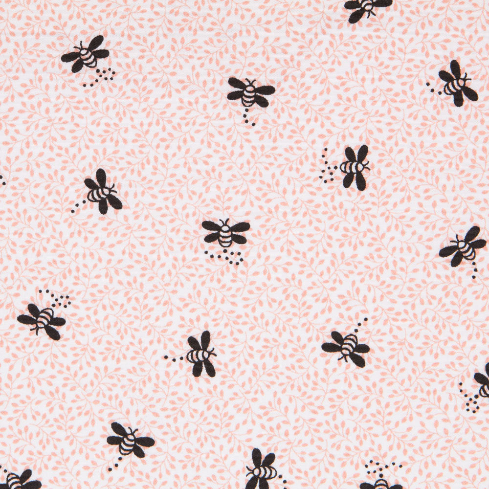 Popeline Orgânico Abelhas Laranja - Ribes y Casals