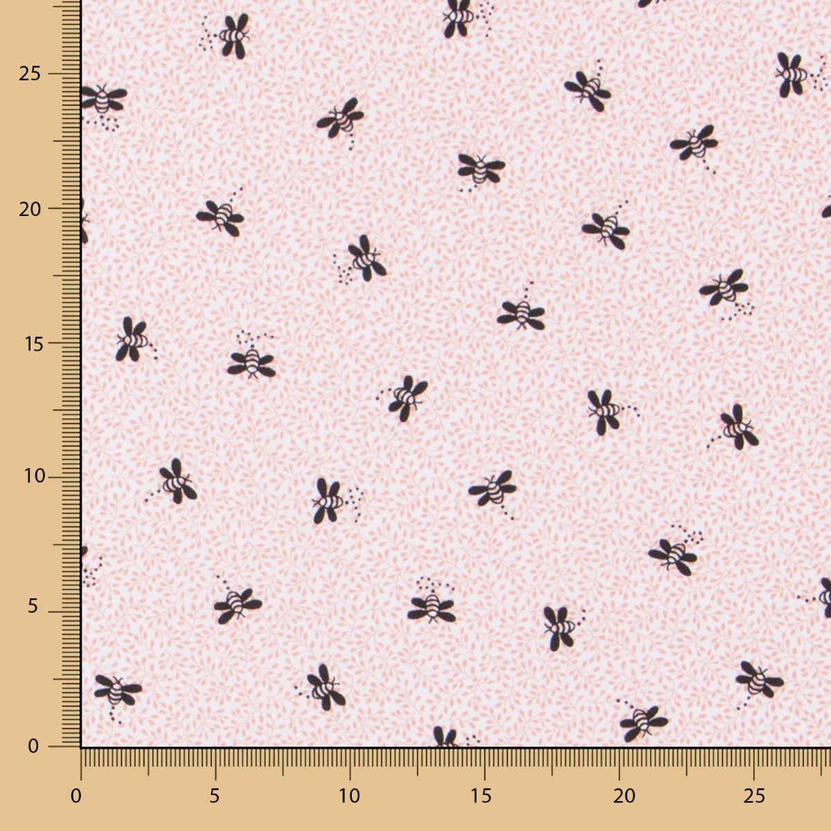 Popeline Orgânico Abelhas Laranja - Ribes y Casals