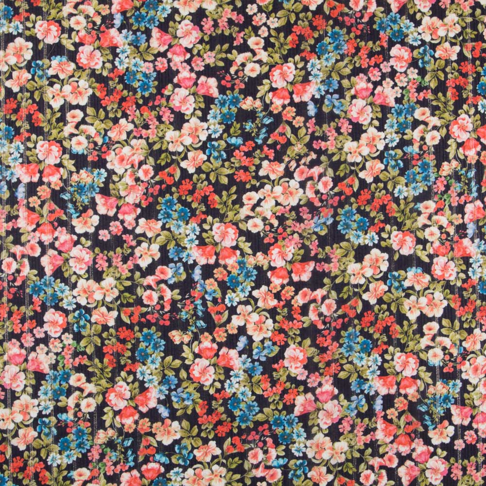 Viscose Lurex Cretona Azul - Ribes y Casals