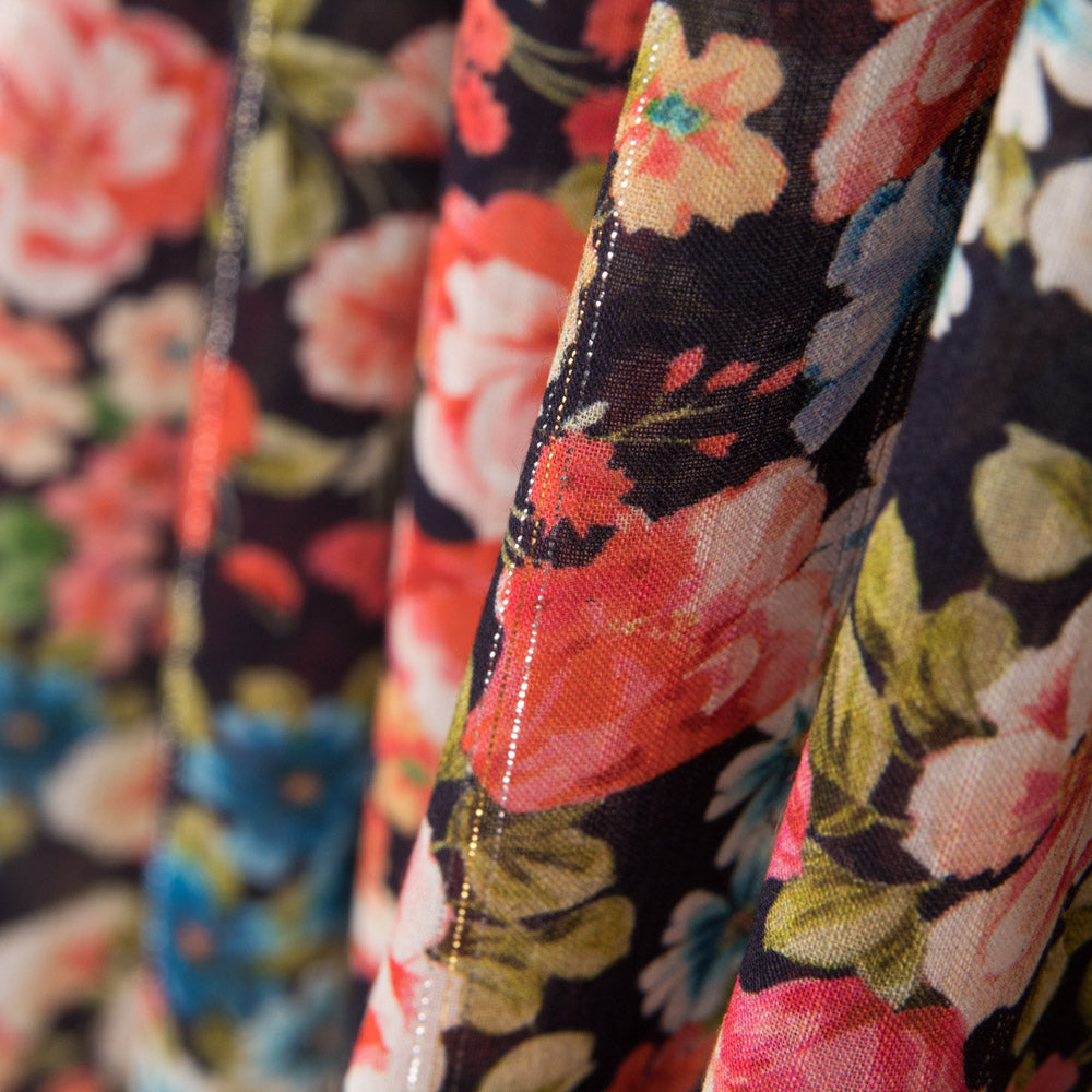 Viscose Lurex Cretona Azul - Ribes y Casals