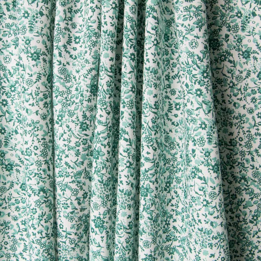 Algodão Antibacteriano Flores Verde - Ribes y Casals