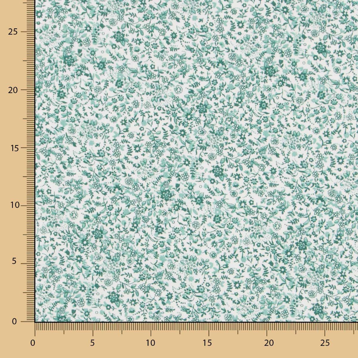 Algodão Antibacteriano Flores Verde - Ribes y Casals