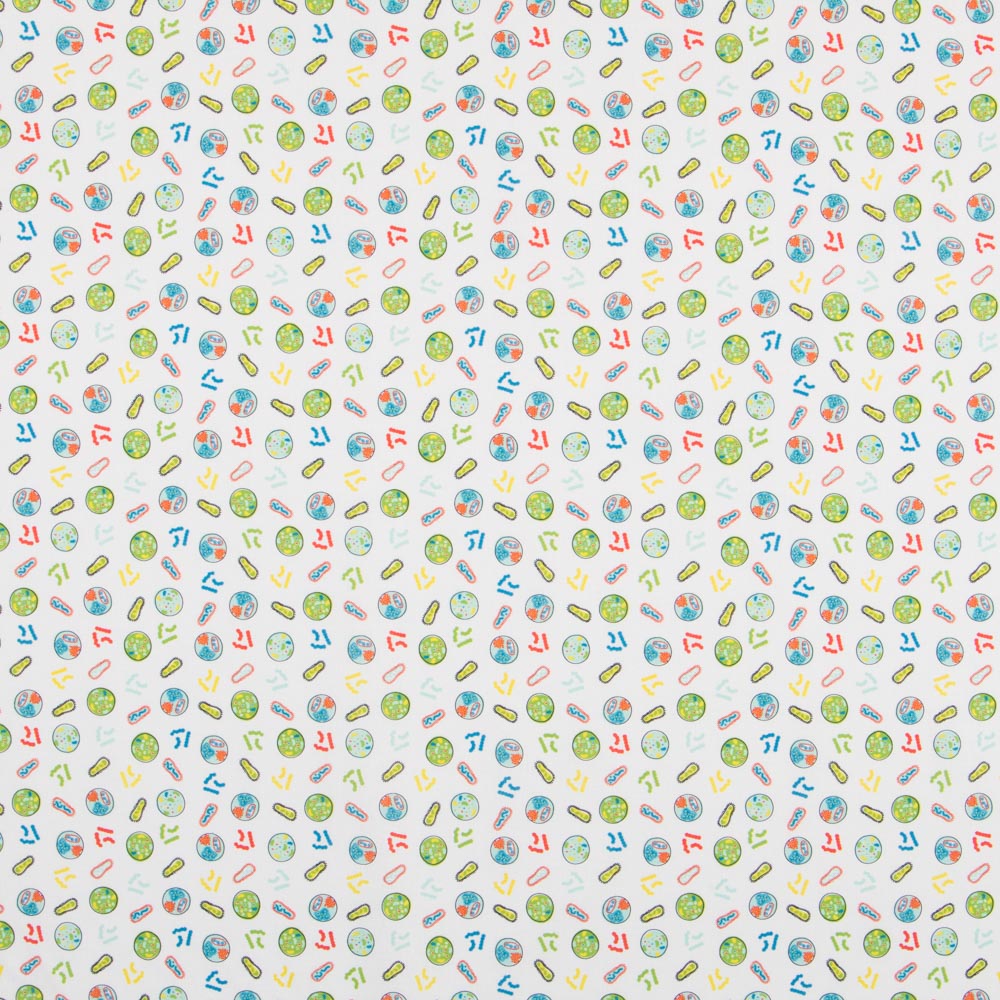 Retal Algodón Bacterias Blanca 100x145 cm - Ribes y Casals