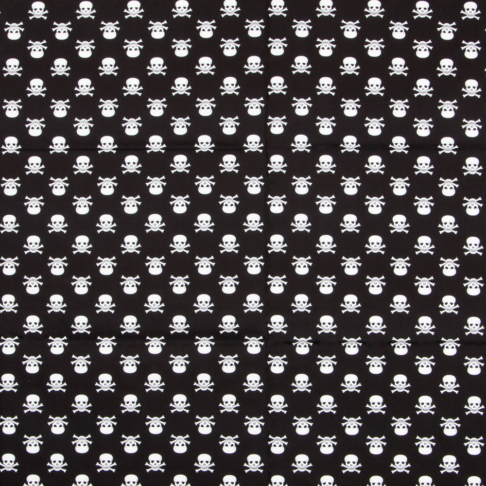 Algodón Calaveras Piratas Negra - Ribes y Casals