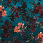 Cetim Jacquard Flor Azul - Ribes y Casals