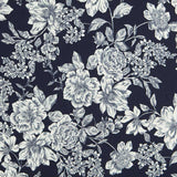 Algodão Spandex Flor Marinho - Ribes y Casals