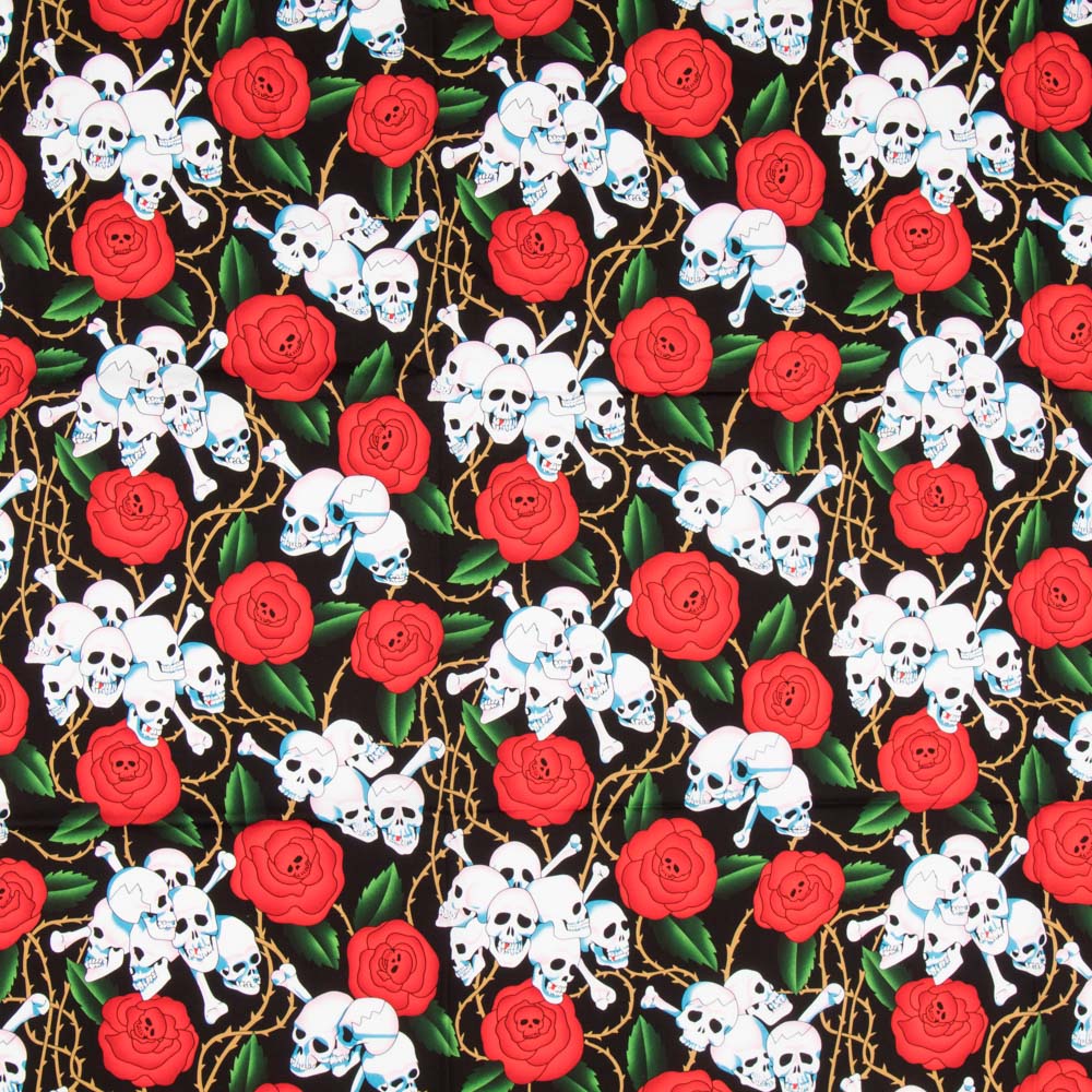 Algodón Floral y Calaveras - Ribes y Casals