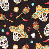 Algodón Catrina Party Negra - Ribes y Casals