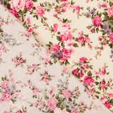 Popelín Bouquet Flores Crudo - Ribes y Casals