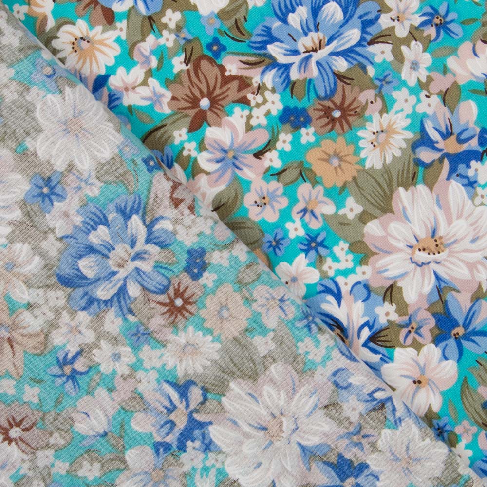 Popeline Cretone Turquesa - Ribes y Casals