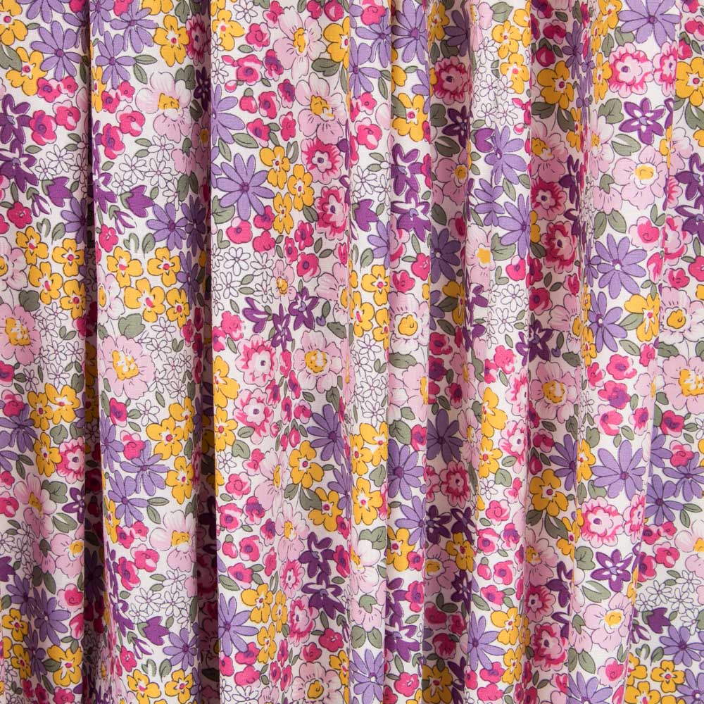 Popelín Garden Flores Lilas - Ribes y Casals