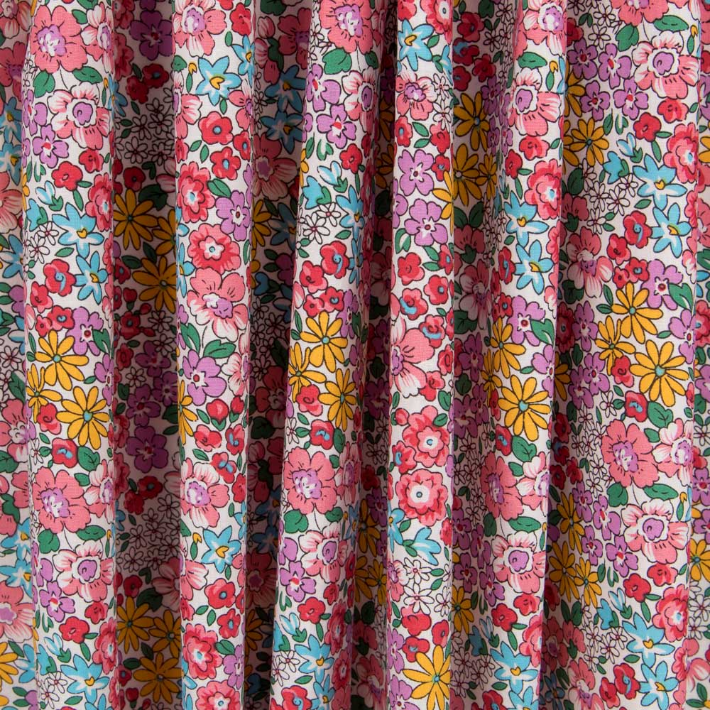 Popelín Garden Flores Coral - Ribes y Casals