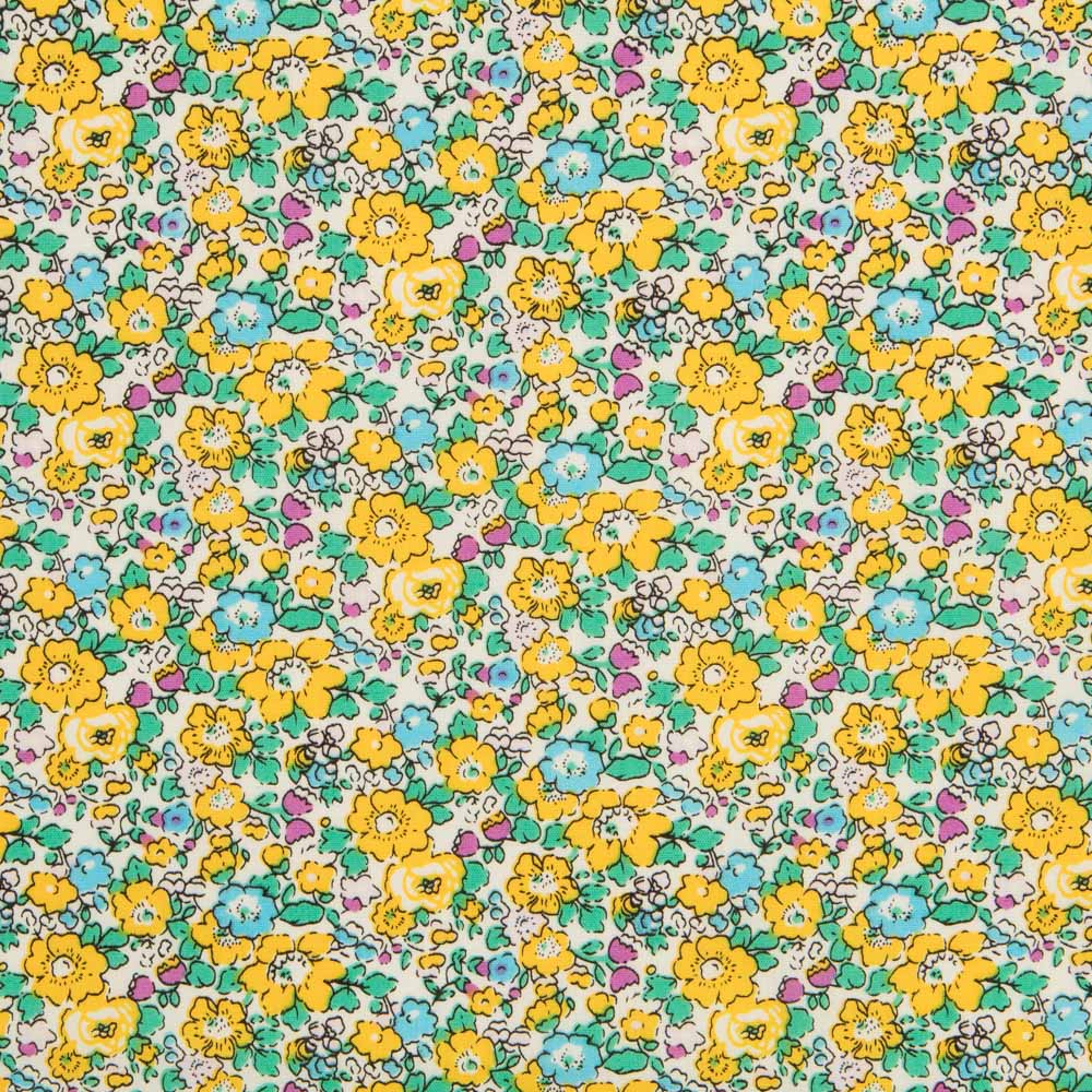 Popelín Flores Amarillas - Ribes y Casals