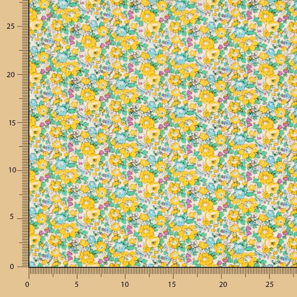 Popelín Flores Amarillas - Ribes y Casals