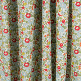 Popelín Flores Azul Rojo - Ribes y Casals