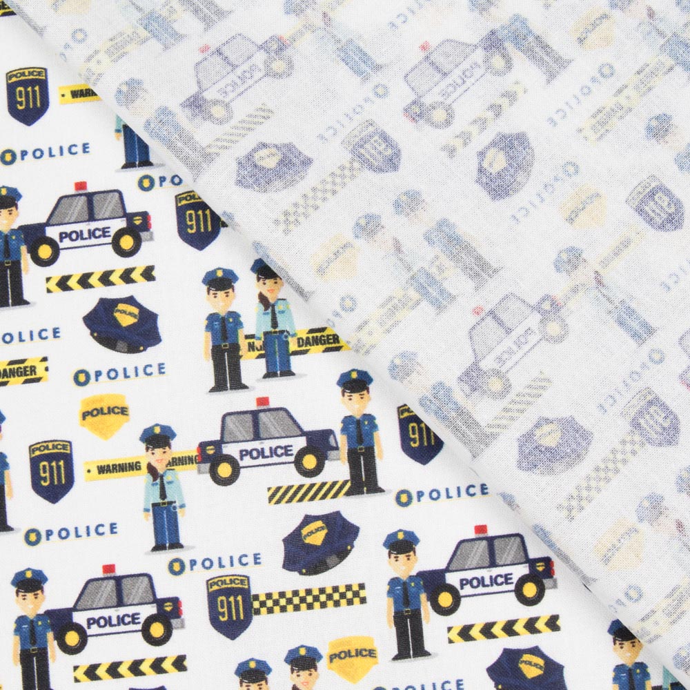 Popeline Police Branco - Ribes y Casals