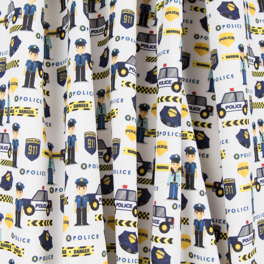 Popeline Police Branco - Ribes y Casals