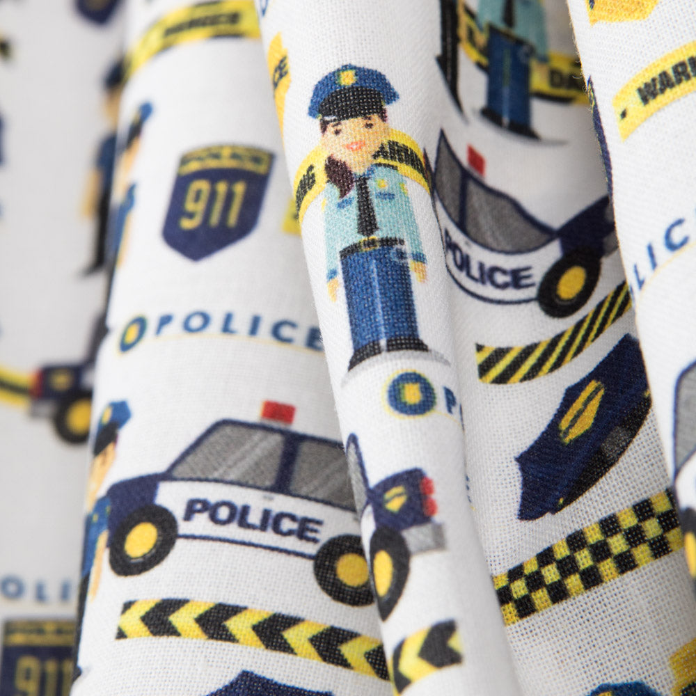 Popeline Police Branco - Ribes y Casals