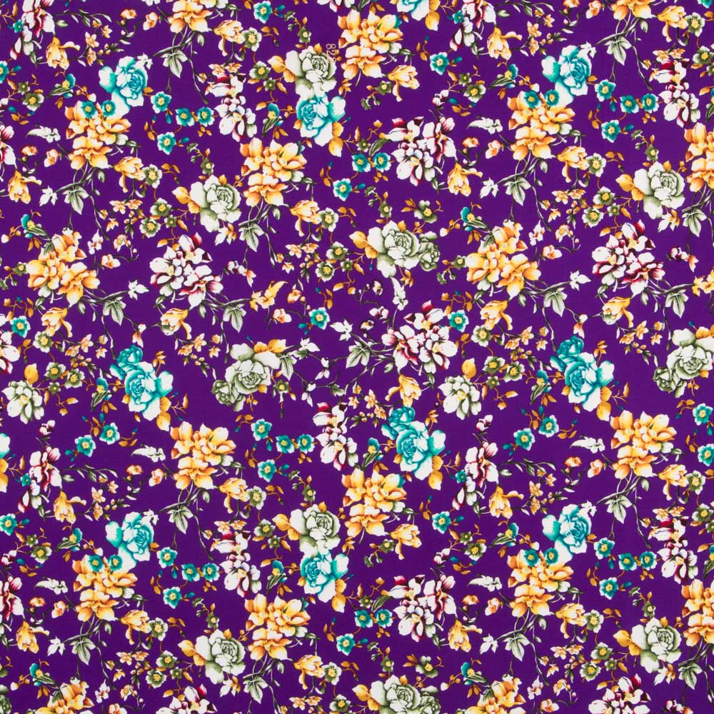 Crepe Poliéster Cretonne Roxo - Ribes y Casals