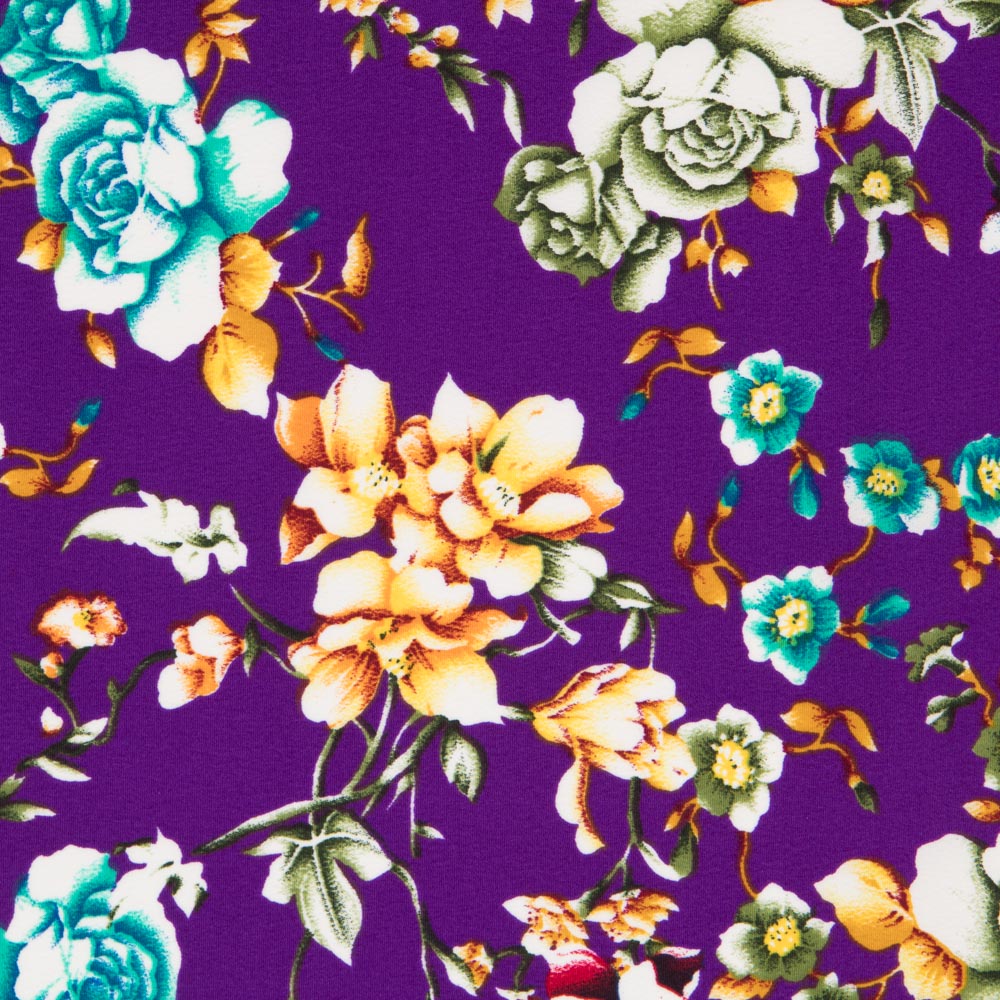 Crepe Poliéster Cretonne Roxo - Ribes y Casals