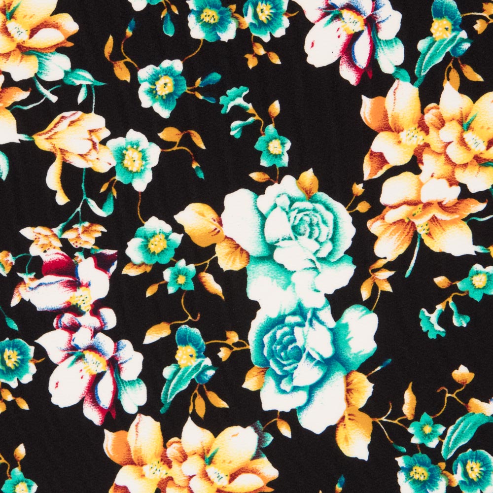 Crepe Poliéster Cretonne Preto - Ribes y Casals