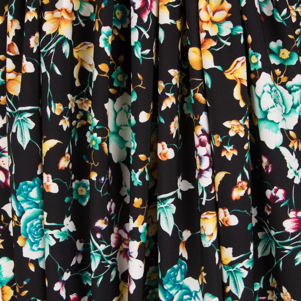 Crepe Poliéster Cretonne Preto - Ribes y Casals