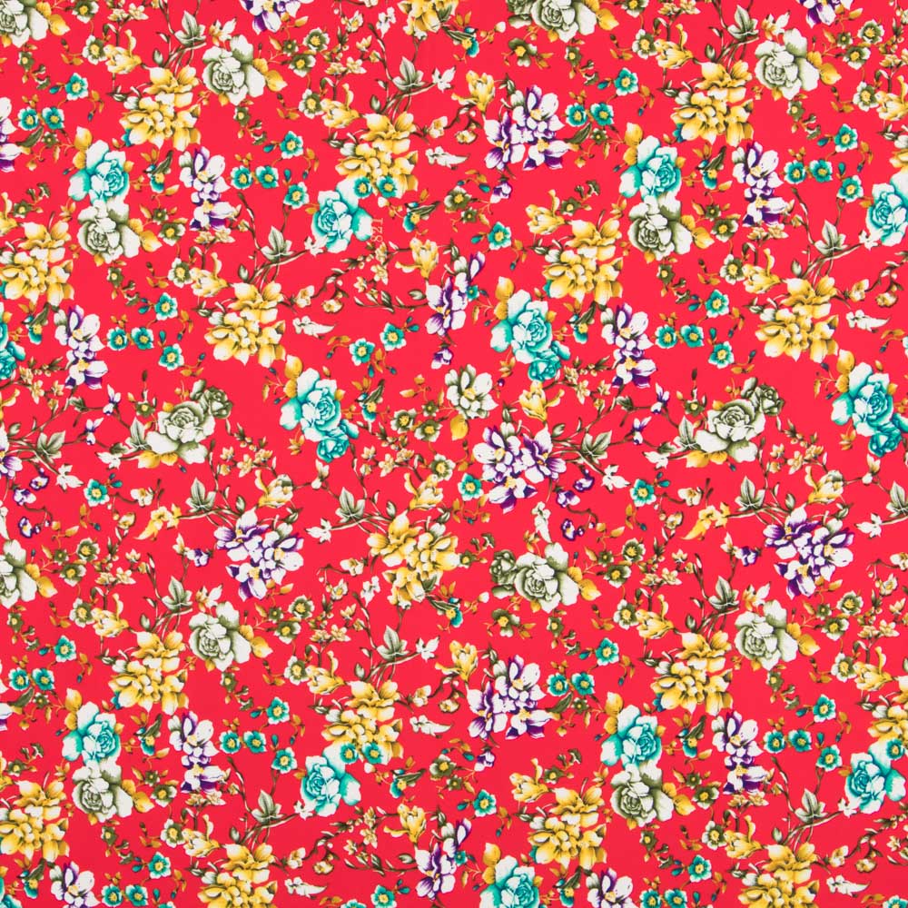 Crepe Poliéster Cretonne Vermelho - Ribes y Casals