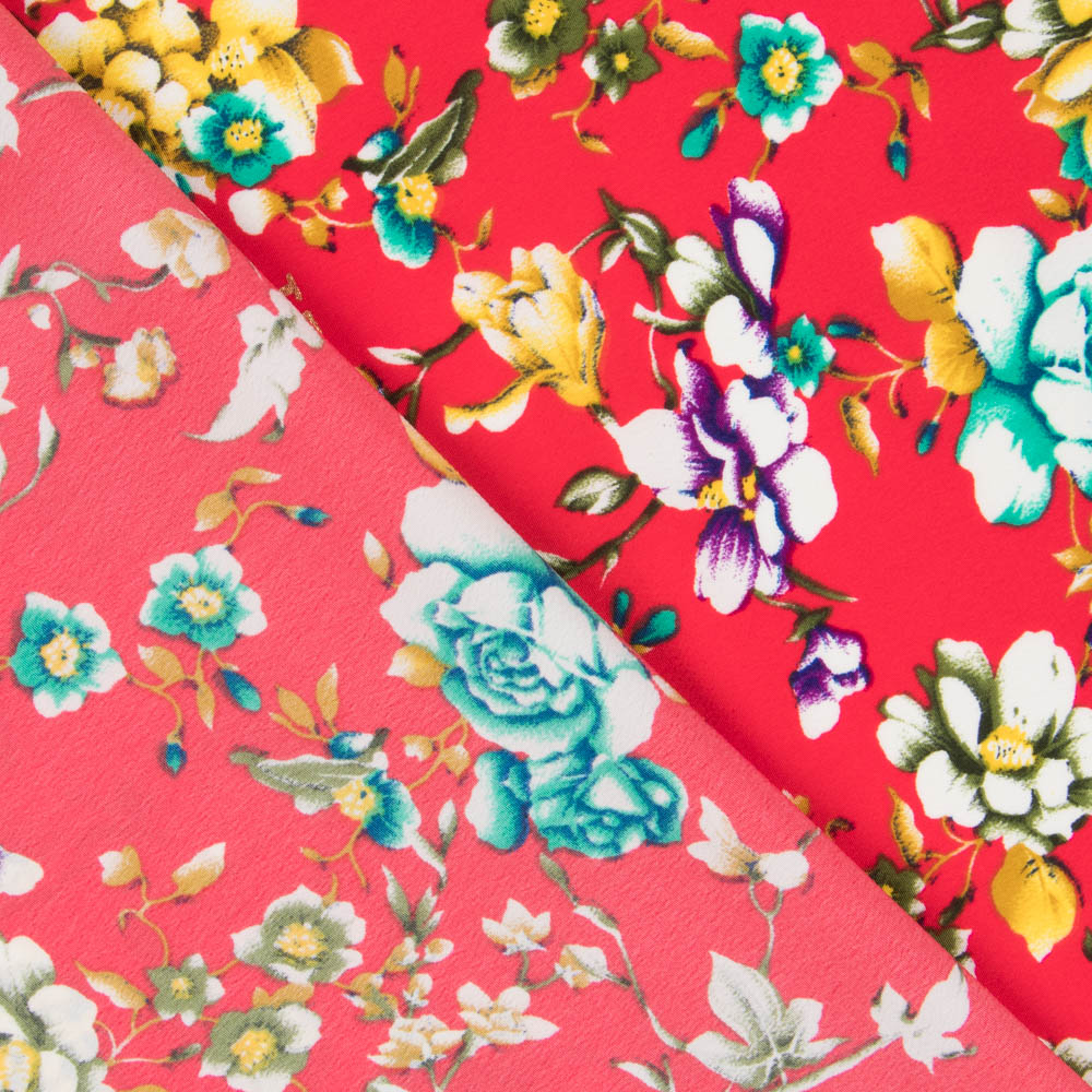 Crepe Poliéster Cretonne Vermelho - Ribes y Casals