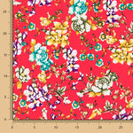 Retal Crep Poliéster Cretonero Rojo 115x140 cm - Ribes y Casals