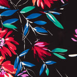 Crepe Poliéster Pinceladas Preto - Ribes y Casals