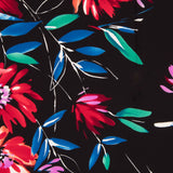 Crepe Poliéster Pinceladas Preto - Ribes y Casals