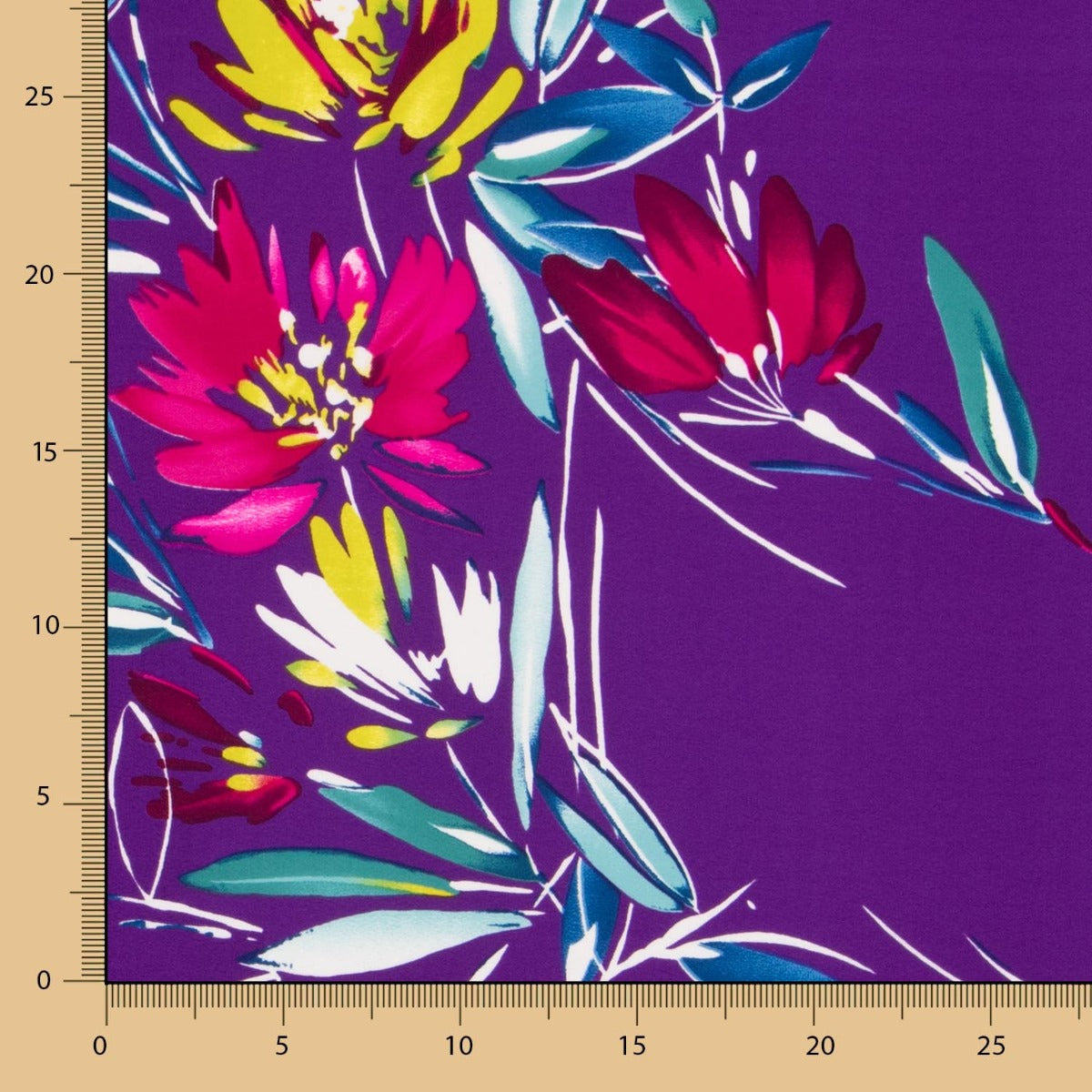 Crepe Poliéster Pinceladas Roxo - Ribes y Casals