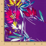 Crepe Poliéster Pinceladas Roxo - Ribes y Casals