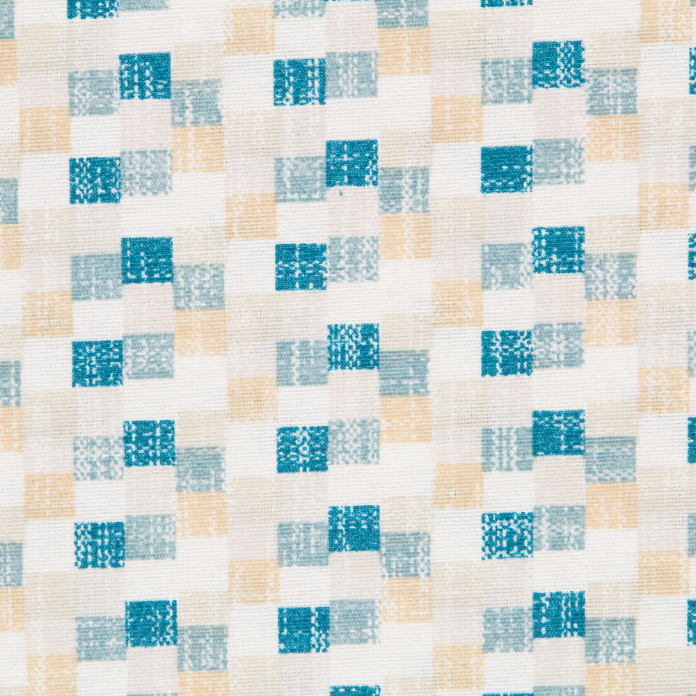 Loneta Estampada Cuadrados Mosaico - Ribes y Casals