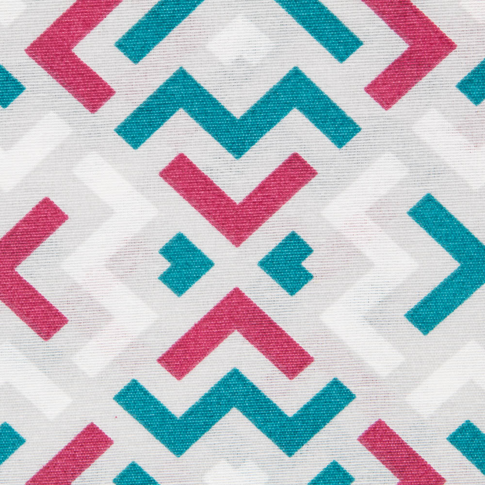 Loneta Estampada Zig Zag Gris - Ribes y Casals