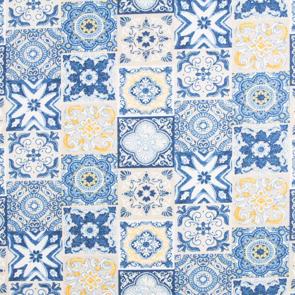 Toalha Anti Manchas Mosaico Azul - Ribes y Casals