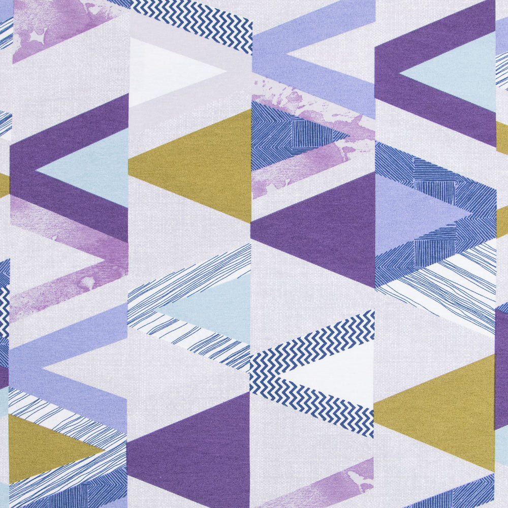 Loneta Estampada Cevron Grande Azul - Ribes y Casals