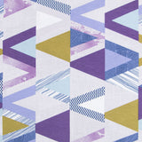 Loneta Estampada Cevron Grande Azul - Ribes y Casals