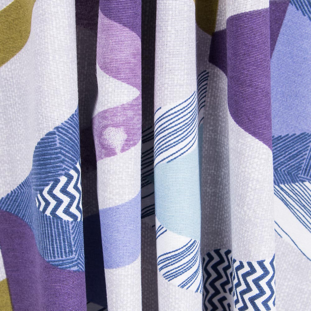 Loneta Estampada Cevron Grande Azul - Ribes y Casals