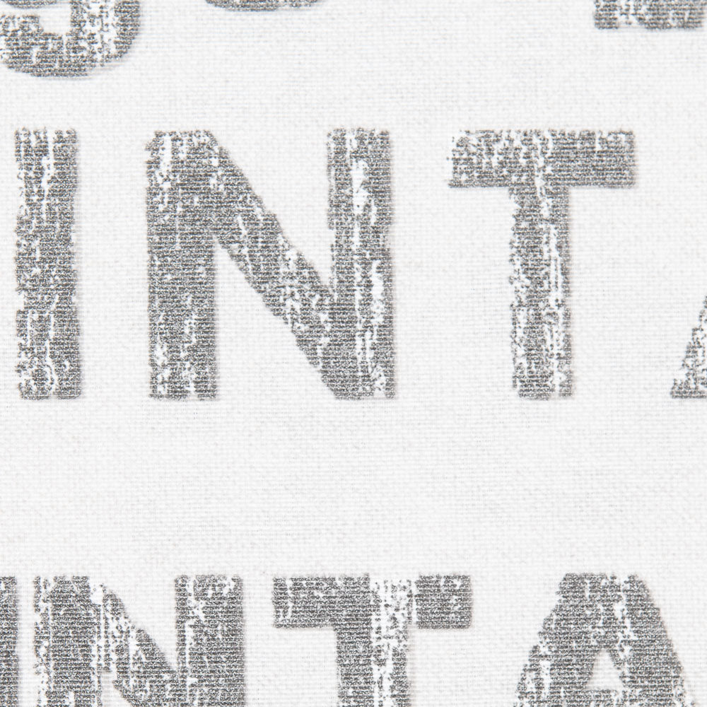Loneta Estampada Vintage Letras Gris - Ribes y Casals