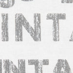 Loneta Estampada Vintage Letras Gris - Ribes y Casals