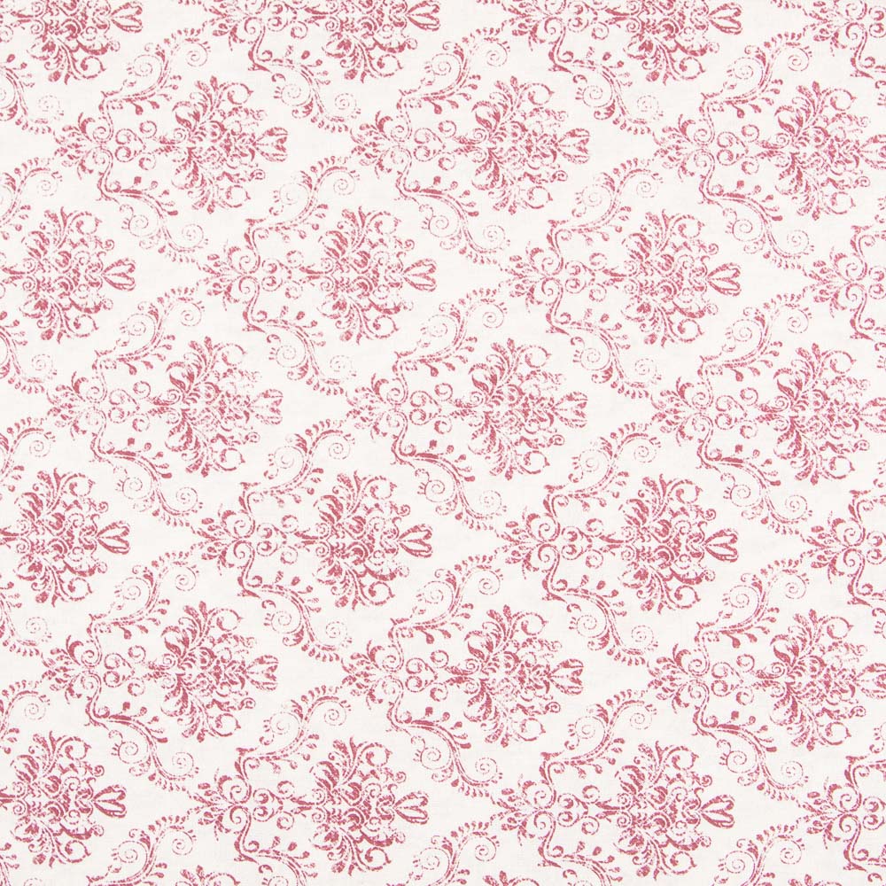 Loneta Estampada Barroco Granate Rústico - Ribes y Casals