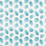 Algodón Resinado Hojas Palmera Turquesa - Ribes y Casals