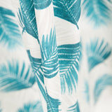 Algodón Resinado Hojas Palmera Turquesa - Ribes y Casals
