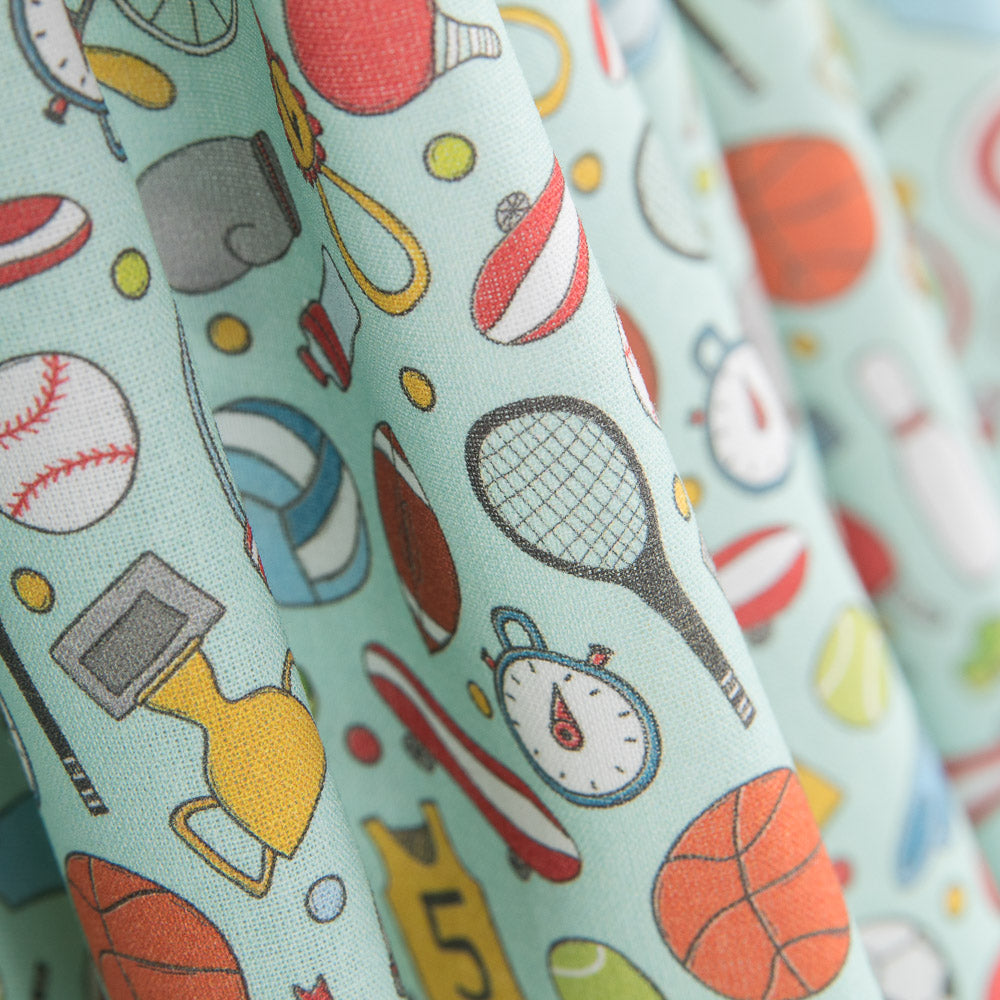 Popelín Sports Verde Agua - Ribes y Casals