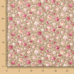 Popelín Flores Cretona Caqui - Ribes y Casals