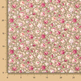 Popelín Flores Cretona Caqui - Ribes y Casals