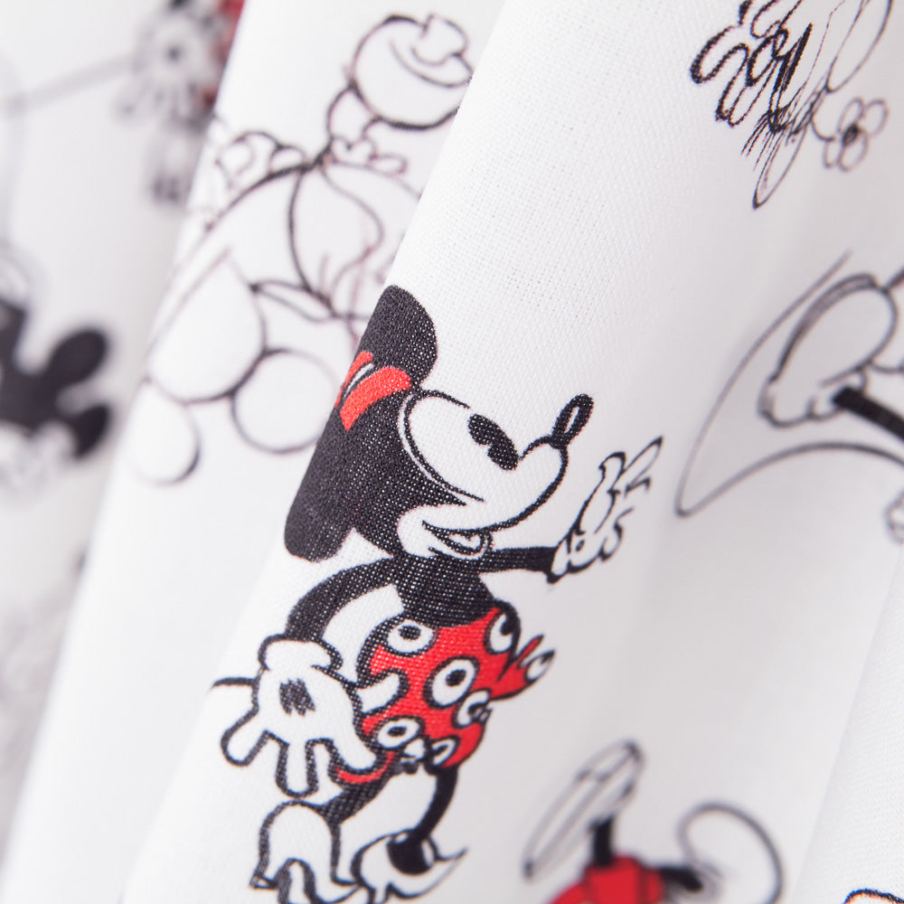Algodón Mickey Blanco Negro - Ribes y Casals