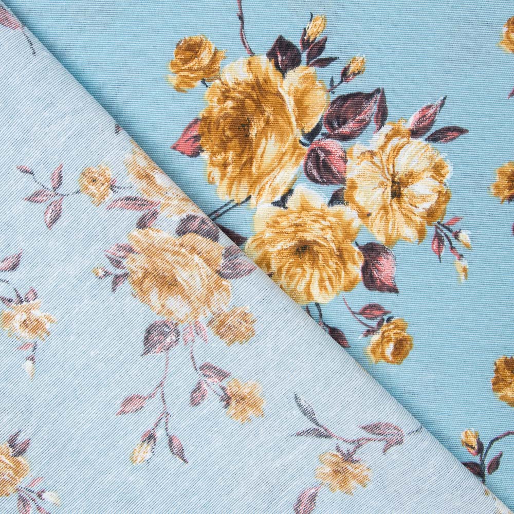 Lona Estampada Outono Azul - Ribes y Casals