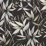 Tecido de Lona Estampada Tropic Preto - Ribes y Casals